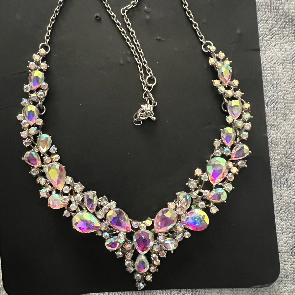 Iridescent Crystal Necklace - Picture 2 of 2